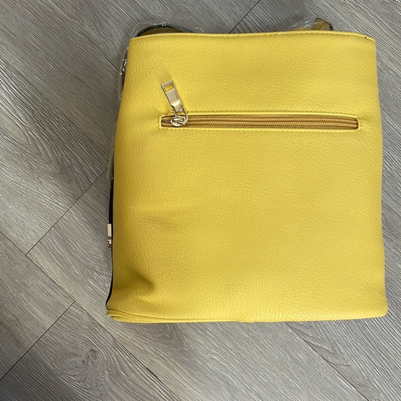 Madi Claire "Brook" Pebble Grain Shoulder Bag w/Adjustable Strap-SunflowerYellow - Picture 4 of 11